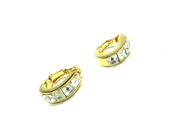 乐天商城 - ■美品■ GIVENCHY ジバンシィ ラインストーン イヤリング アクセサリー ゴールド系×クリア DM6579