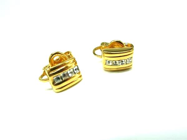 Other - NINA RICCI ニナリッチ ラインストーン クリップ式 イヤリング アクセサリー レディース ゴールド系×クリア DM6593