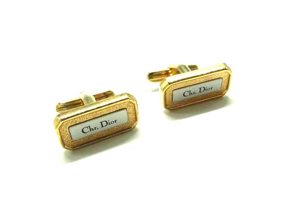 乐天商城 - ■美品■ ChristianDior クリスチャンディオール カフス カフリンクス アクセサリー ゴールド系×シルバー系 DM6612