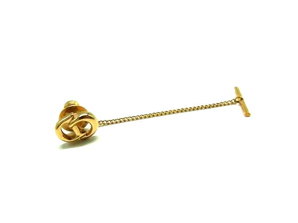 ChristianDior クリスチャンディオール タイチェーン タイピン アクセサリー 紳士 ビジネス メンズ ゴールド系 DM6672