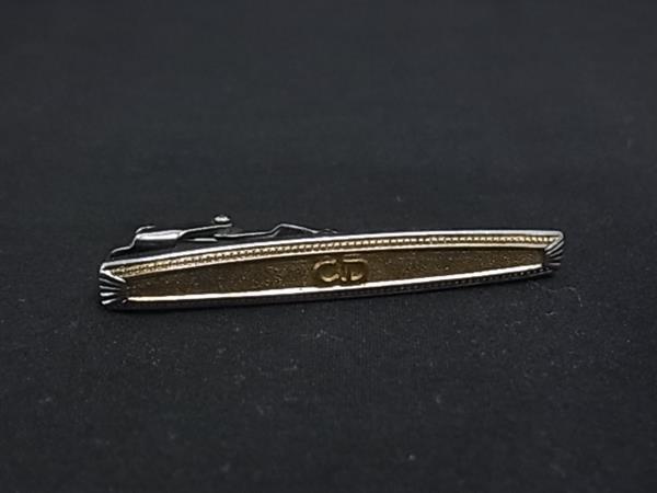 ■美品■ ChristianDior クリスチャンディオール タイクリップ ネクタイピン アクセサリー メンズ ゴールド系×シルバー系 DN1705