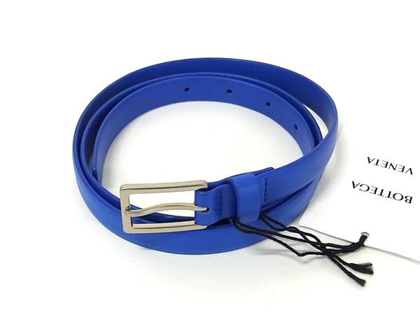 ■新品■未使用■ BOTTEGA VENETA ボッテガヴェネタ レザー シルバー金具 ベルト レディース ブルー系 FH7552