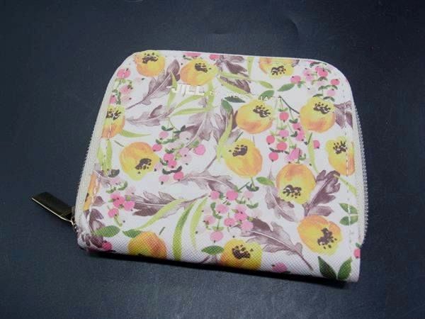 ■美品■ JILLbyJILLSTUART ジルバイジルスチュアート レザー フラワー 財布 ウォレット ホワイト系×マルチカラー DH3369(4)