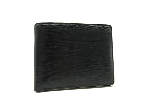 mila schon ミラショーン レザー 二つ折り 財布 ウォレット 札入れ 小銭入れ カード入れ レディース ブラック系 DH7850