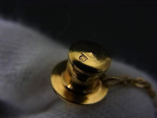 pleasure-Store 楽天市場店の■美品■ MIKIMOTO ミキモト 本真珠 アコヤ真珠 パール 約8mm ピンバッジ タイチェーン アクセサリー ゴールド系 DP1353｜アングル3