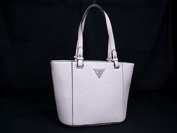 Guess - ■新品同様■ GUESS ゲス BRANTLEY レザー 総柄 トートバッグ ショルダー 肩掛け レディース アイボリー系 FJ7600