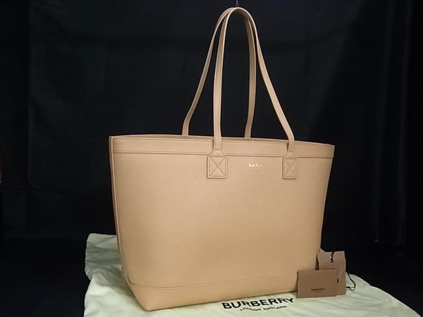 ■新品■未使用■ BURBERRY バーバリー レザー ショルダー トートバッグ 肩掛けかばん レディース ベージュ系 HA2270