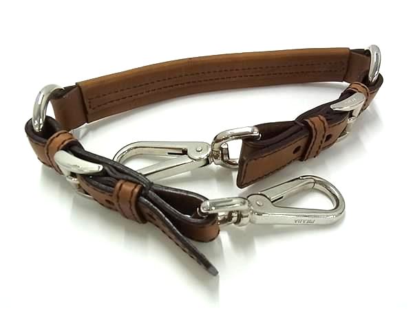 樂天商城 - ■美品■ PRADA プラダ レザー バッグ用 ショルダーストラップ トート 肩掛け ブラウン系 HA2286