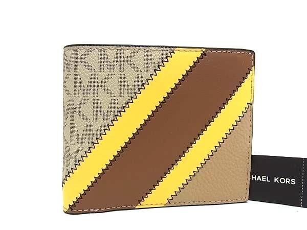 樂天商城 - ■新品■未使用■ MICHAEL KORS マイケルコース MK柄 PVC×レザー 二つ折り 財布 ウォレット 札入れ 小銭入れ ブラウン系 BL4639