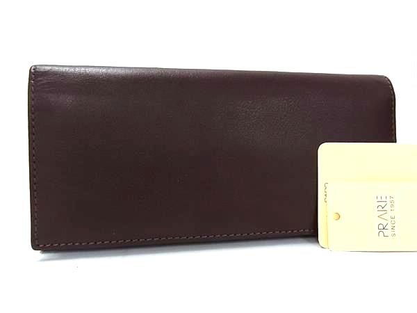C, L, R, W - ■新品■未使用■ PRARE プレリー レザー 二つ折り 長財布 ウォレット 札入れ 小銭入れ レディース メンズ ブラウン系 BT4048