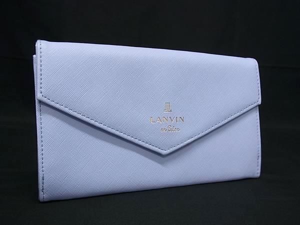 ■美品■ LANVIN en Bleu ランバンオンブルー レザー クラッチバッグ セカンドバッグ ポーチ レディース ..