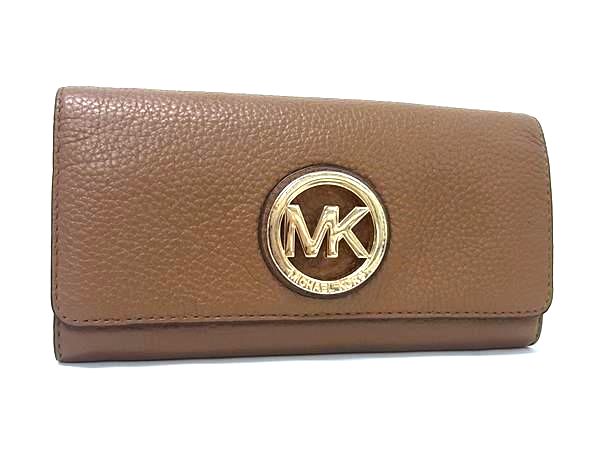 乐天商城 - MICHAEL KORS マイケルコース レザー 二つ折り 長財布 札入れ 小銭入れ ウォレット レディース ブラウン系 DK5068