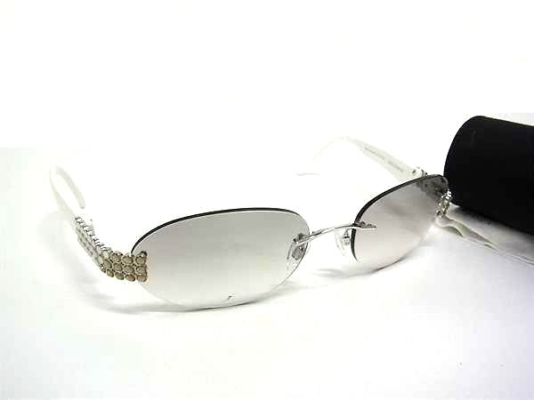 乐天商城 - ■美品■ DANIEL SWAROVSKI ダニエルスワロフスキー S636 00 6050 度入り サングラス 眼鏡 メガネ レディース アイボリー系 DN0120