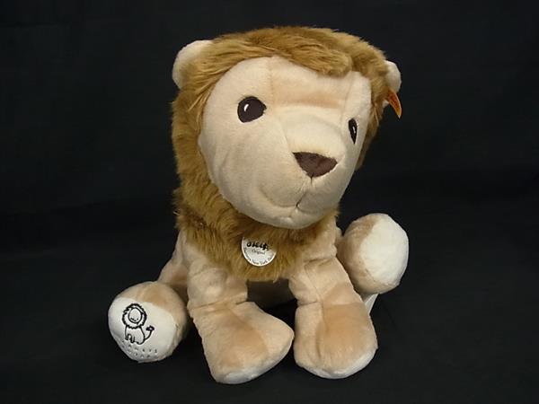■新品同様■ Steiff シュタイフ 678400 バーニーズニューヨーク コラボ アクリル ライオン ぬいぐるみ ベージュ系 FI5740