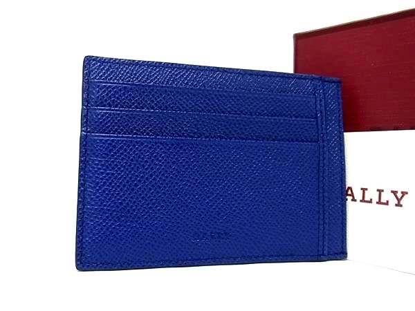 ■新品同様■ BALLY バリー レザー パスケース カードケース カード入れ 定期入れ レディース メンズ ブルー系 FL4016
