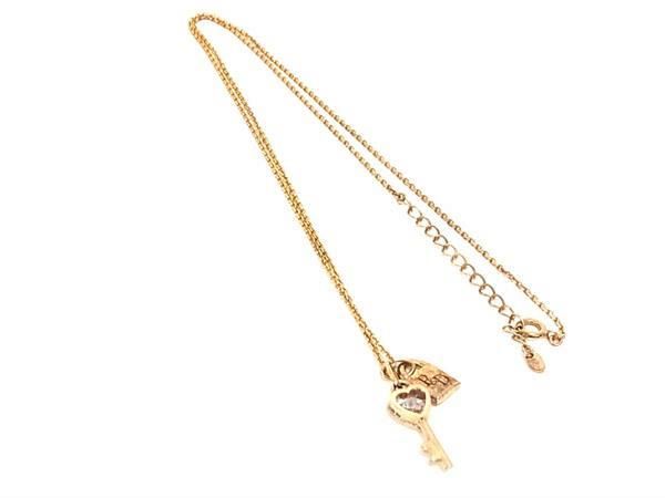 PINKY & DIANNE ピンキーアンドダイアン 鍵 キー 南京錠 ネックレス ペンダント アクセサリー レディース ゴールド系 DE8166(4.0)