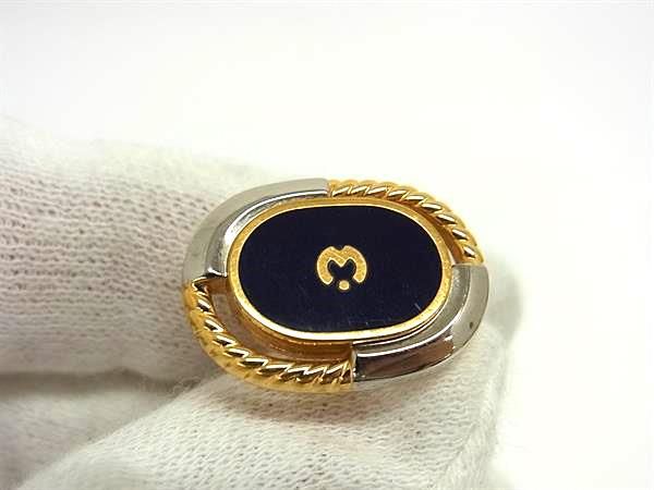 ■美品■ mila schon ミラショーン カフスボタン カフリンクス アクセサリー ビジネス 紳士 メンズ ゴールド系×シルバー系 DF9871 冠婚葬祭 結婚式 葬式 3