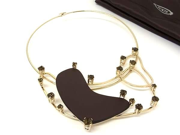 乐天商城 - ■新品■未使用■ TODS トッズ ラインストーン ネックレス アクセサリー レディース ゴールド系 FA9989