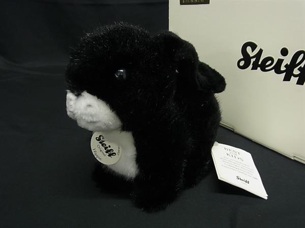 樂天商城 - ■極美品■ Steiff シュタイフ うさぎ ラビット ぬいぐるみ ブラック系×ホワイト系 FD7150