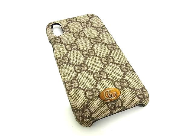 GUCCI グッチ 525053 GGマーモント GG柄 PVC iPhoneX/XS 対応 アイフォンケース スマホケース ブラウン系 AV8724
