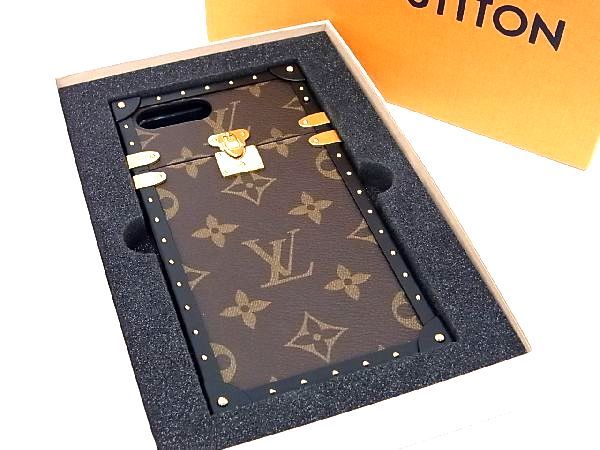 ■極美品■LOUIS VUITTON ルイヴィトン M64483 モノグラム アイトランク iPhone7Plus 対応 アイフォンケース スマホケース BE6240H1