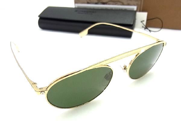 楽天pleasure-Store　楽天市場店■極美品■ BURBERRY バーバリー B3116 1017/71 サングラス メガネ 眼鏡 メンズ レディース ゴールド系 AL5164