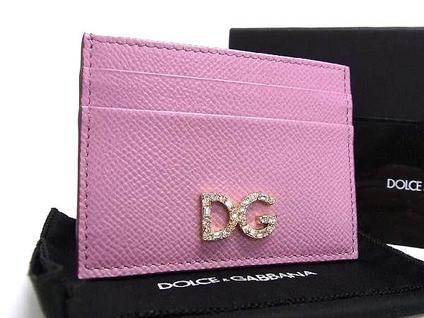 ■新品■未使用■ DOLCE＆GABBANA ドルチェ&amp;ガッバーナ レザー ラインストーン カードケース カード入..