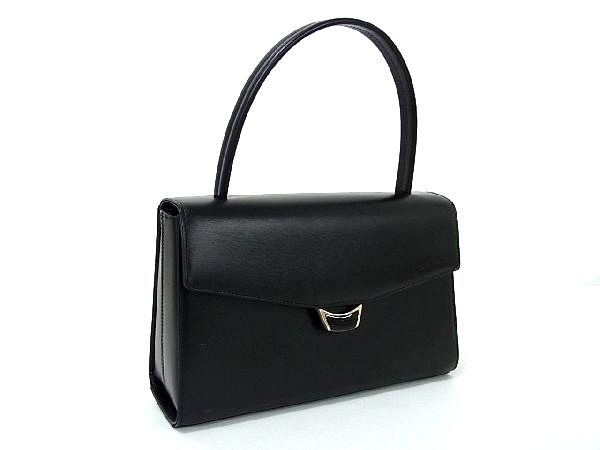 ■新品同様■ mila schon ミラショーン レザー ワンハンドル ハンドバッグ レディース ブラック系 BF3800