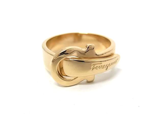 乐天商城 - ■新品同様■ Salvatore Ferragamo フェラガモ ガンチーニ スカーフリング スカーフ留め アクセサリー レディース ゴールド系 BN9450