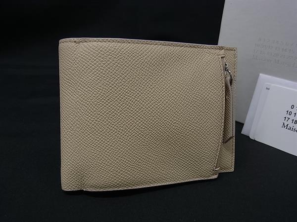 樂天商城 - ■新品■未使用■ Maison Margiela メゾン マルジェラ 4ステッチ レザー 二つ折り 財布 ウォレット 小銭入れ ベージュ系 BN9518