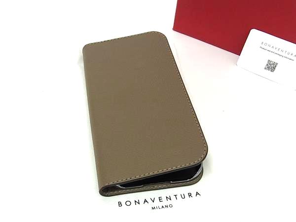 樂天商城 - ■美品■ BONAVENTURA ボナベンチュラ レザー 手帳型 iPhone16 Pro 対応 アイフォンケース スマホケース グレージュ系 BS4745