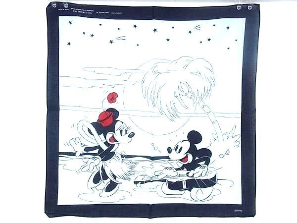 樂天商城 - ■極美品■ TOMORROWLAND トゥモローランド ディズニー コラボ コットン100% スカーフ ライトブルー系×ネイビー系 DE9770