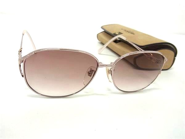 ■美品■ LANCEL ランセル 58□15 137 サングラス メガネ 眼鏡 レディース シルバー系 DI6128