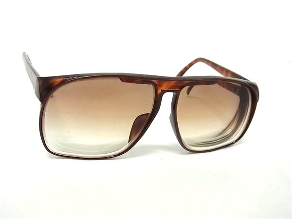 ■美品■ ChristianDior クリスチャンディオール 2152A 度入り サングラス メガネ 眼鏡 レディース メンズ ブラウン系 DJ2554