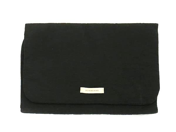 ■極美品■ BURBERRY バーバリー ポリエステル100％ ベビーシート オムツ替えマット ベビー用品 ブラック系 DJ2588
