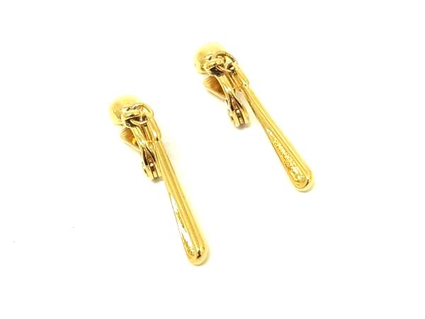 ■極美品■ MONET モネ クリップ式 イヤリング アクセサリー レディース ゴールド系 DK3188