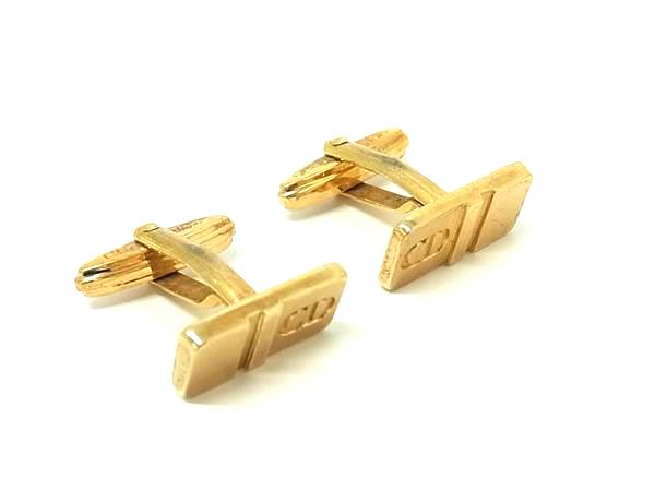 ChristianDior ディオール ヴィンテージ カフスボタン カフリンクス アクセサリー ビジネス 紳士 メンズ ゴールド系 DK3321