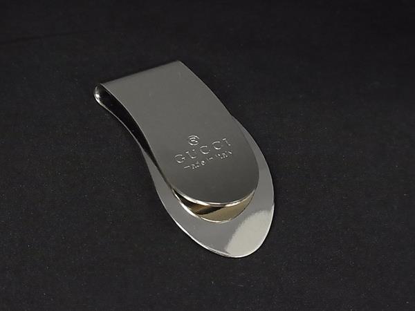 ■美品■ GUCCI グッチ マネークリップ 札ばさみ メンズ レディース シルバー系 HB2114