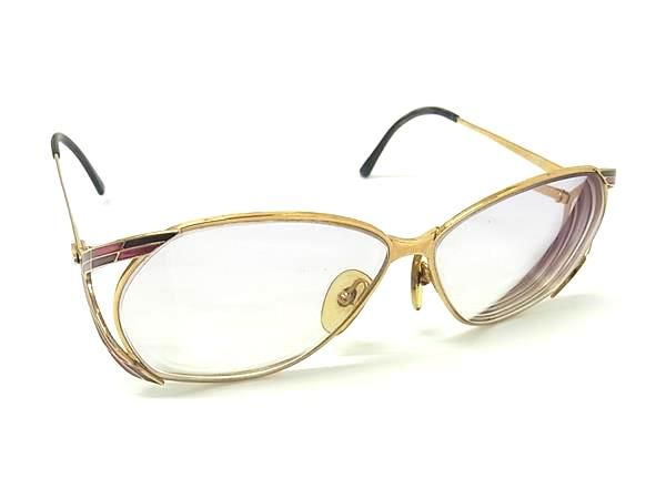 ChristianDior クリスチャンディオール 2705A 49 ヴィンテージ 度入り サングラス 眼鏡 めがね レディース ゴールド系 DK4117