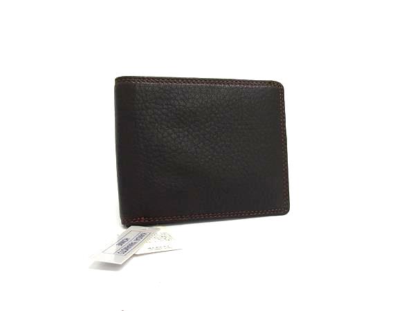 乐天商城 - ■美品■ KANSAI YAMAMOTO カンサイヤマモト レザー 二つ折り ミニ 財布 ウォレット 札入れ 小銭入れ ダークブラウン系 DK4146