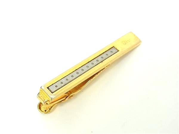 ChristianDior ディオール ヴィンテージ ネクタイピン タイクリップ アクセサリー ビジネス 紳士 メンズ ゴールド系 DK4230