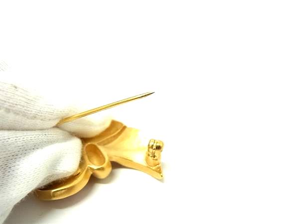 pleasure-Store 楽天市場店の■美品■ NINA RICCI ニナリッチ カラーストーン ブローチ ピンバッジ アクセサリー レディース ゴールド系×ピンク系 DK4264｜アングル3