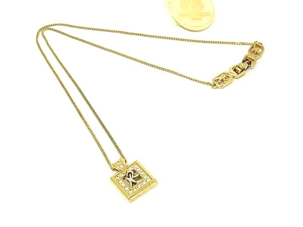 樂天商城 - ■美品■ NINA RICCI ニナリッチ ラインストーン ネックレス ペンダント アクセサリー レディース ゴールド系 DK4490