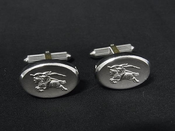 BURBERRY バーバリー カフス カフリンクス ビジネス 紳士 メンズ シルバー系 DK7397