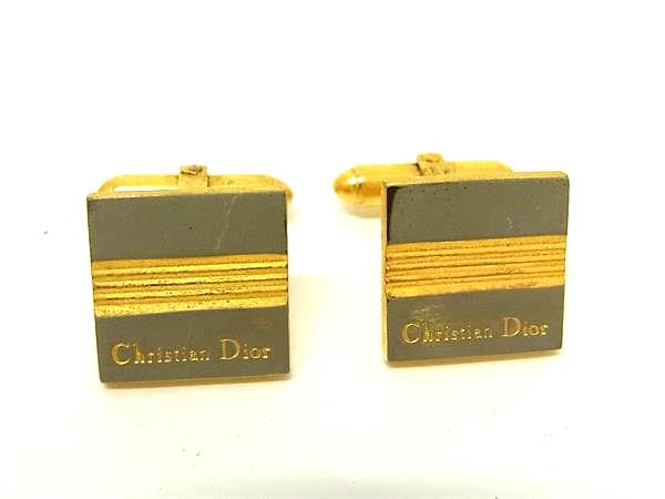 ChristianDior クリスチャンディオール ヴィンテージ カフリンクス カフスボタン アクセサリー メンズ シルバー系×ゴールド系 DN1924