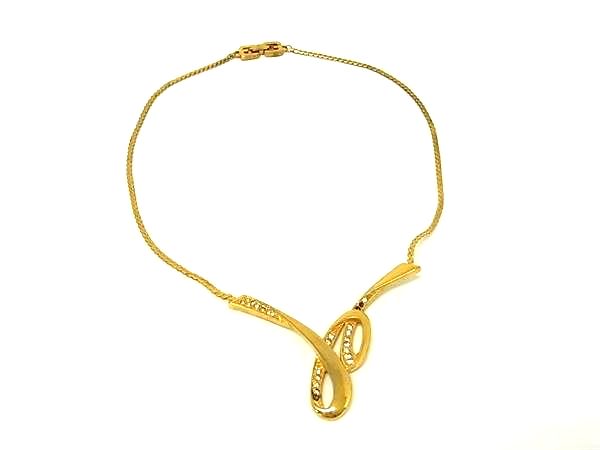 Pearl - GIVENCHY ジバンシィ ヴィンテージ ラインストーン ネックレス アクセサリー レディース メンズ ゴールド系 DN1974
