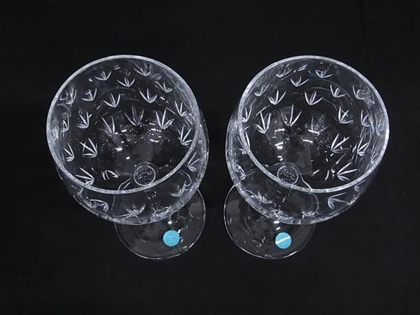 ■新品同様■ TIFFANY＆Co ティファニー フローレット ペアグラス ワイングラス テーブルウェア 食器 2客セット クリア BM8638 3