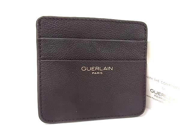 乐天商城 - ■美品■ GUERLAIN ゲラン レザー カードケース カード入れ パスケース 定期入れ レディース メンズ ダークブラウン系 DD9514