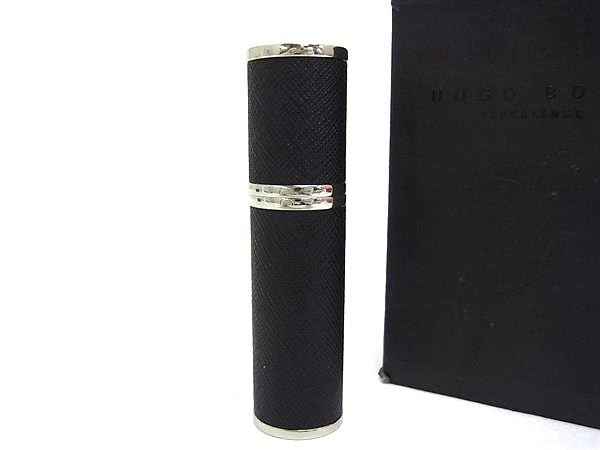 ■新品■未使用■ HUGO BOSS ヒューゴボス レザー アトマイザー 香水ケース フレグランスケース ブラック系 FP4718
