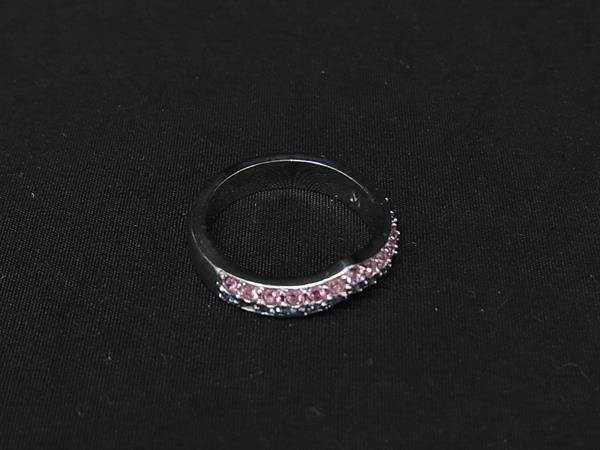 SWAROVSKI スワロフスキー ラインストーン リング 指輪 アクセサリー 表記サイズ M(約14号) シルバー系×ピンク系×ブルー系 DK4070